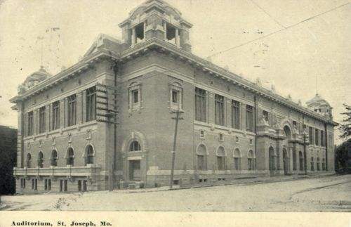 Auditorium St Joseph MO 1912 St. Joseph Missouri postcard