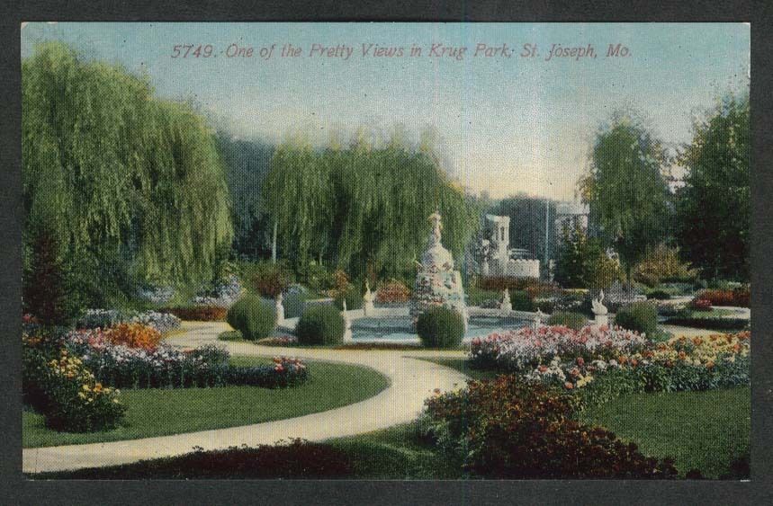 Krug Park St Joseph MO postcard 1910s