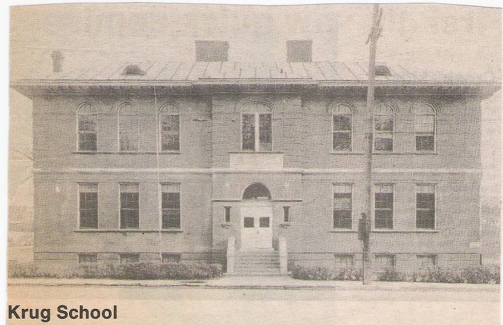 Krug School on St. Joe Avenue across from the entrance to Krug Park