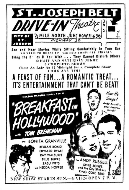 Opening day movie ad from July 11,1947