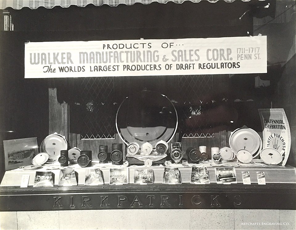 Walker Manufacturing display in Kirkpatrick’s Jewelry display window c. 1938