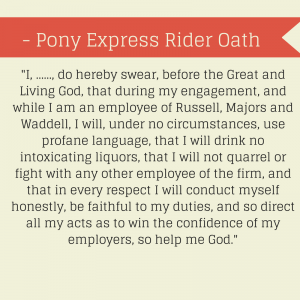 Oath of the Pony Express Riders