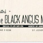 Black Angus Motel, St. Joseph, MO. matchcover