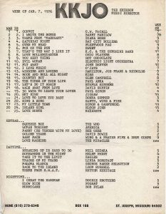 January 7, 1976 Top 25 hits